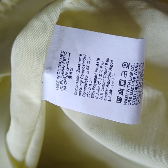 Anewsta Eyelet Embroidered Lined Cotton Blend Dress - Sz M, Bright Yellow - Picture 6 of 7